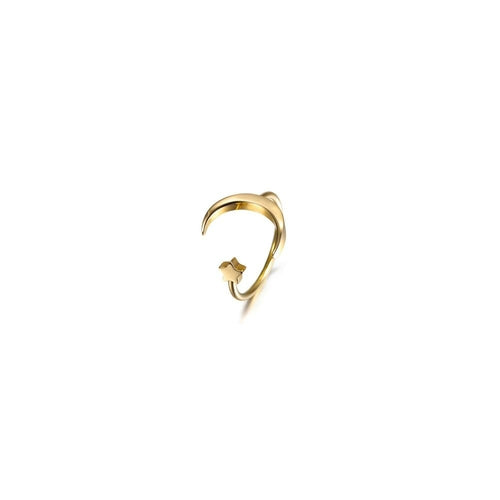 Crescent Moon and Star Ring - Roses & Chains | Fashionable Clothing, Shoes, Accessories, & More