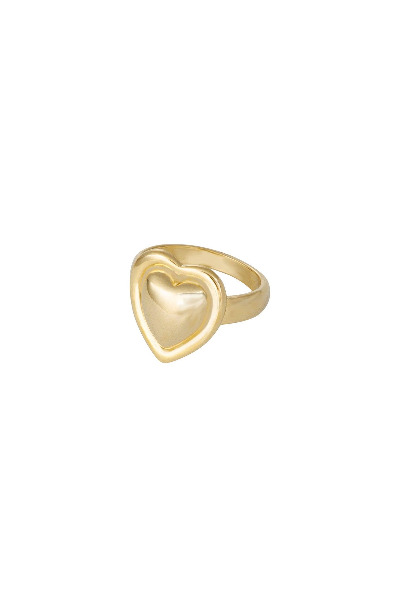 Full Heart 18k Gold Plated Ring - Roses & Chains | Fashionable Clothing, Shoes, Accessories, & More