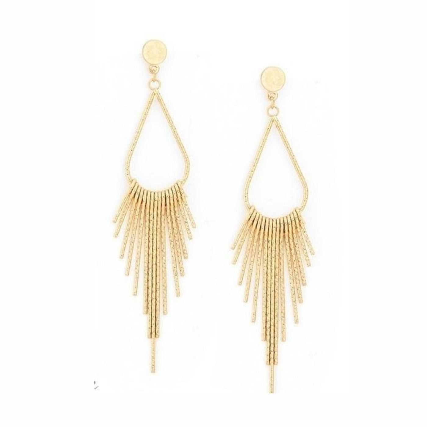 Long Tassel Earrings in Gold or Silver - Roses & Chains | Fashionable Clothing, Shoes, Accessories, & More