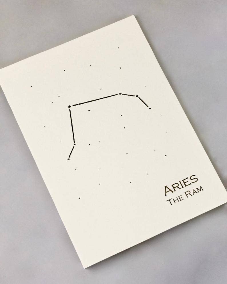Aries Constellation Zodiac Art Print - Roses & Chains | Fashionable Clothing, Shoes, Accessories, & More