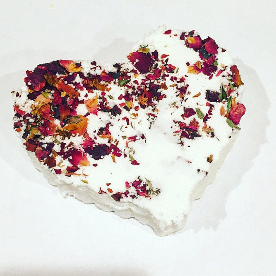 Organic Vegan Cruelty-Free Rose Heart Bath Bomb - Roses & Chains | Fashionable Clothing, Shoes, Accessories, & More
