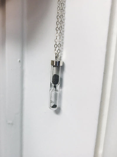 Space Time Hourglass Necklace with Meteorite Dust - Roses & Chains | Fashionable Clothing, Shoes, Accessories, & More